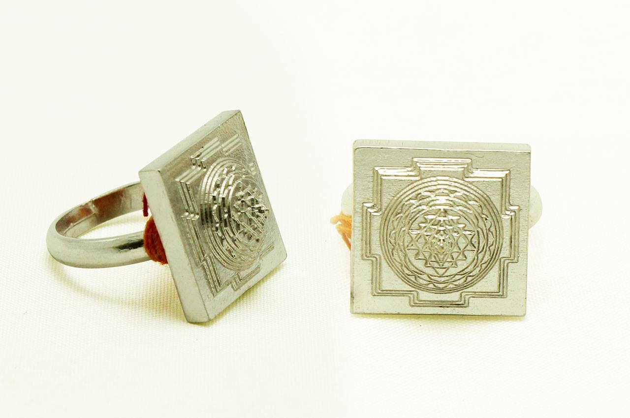 SRI CHAKRA RING Silver plated